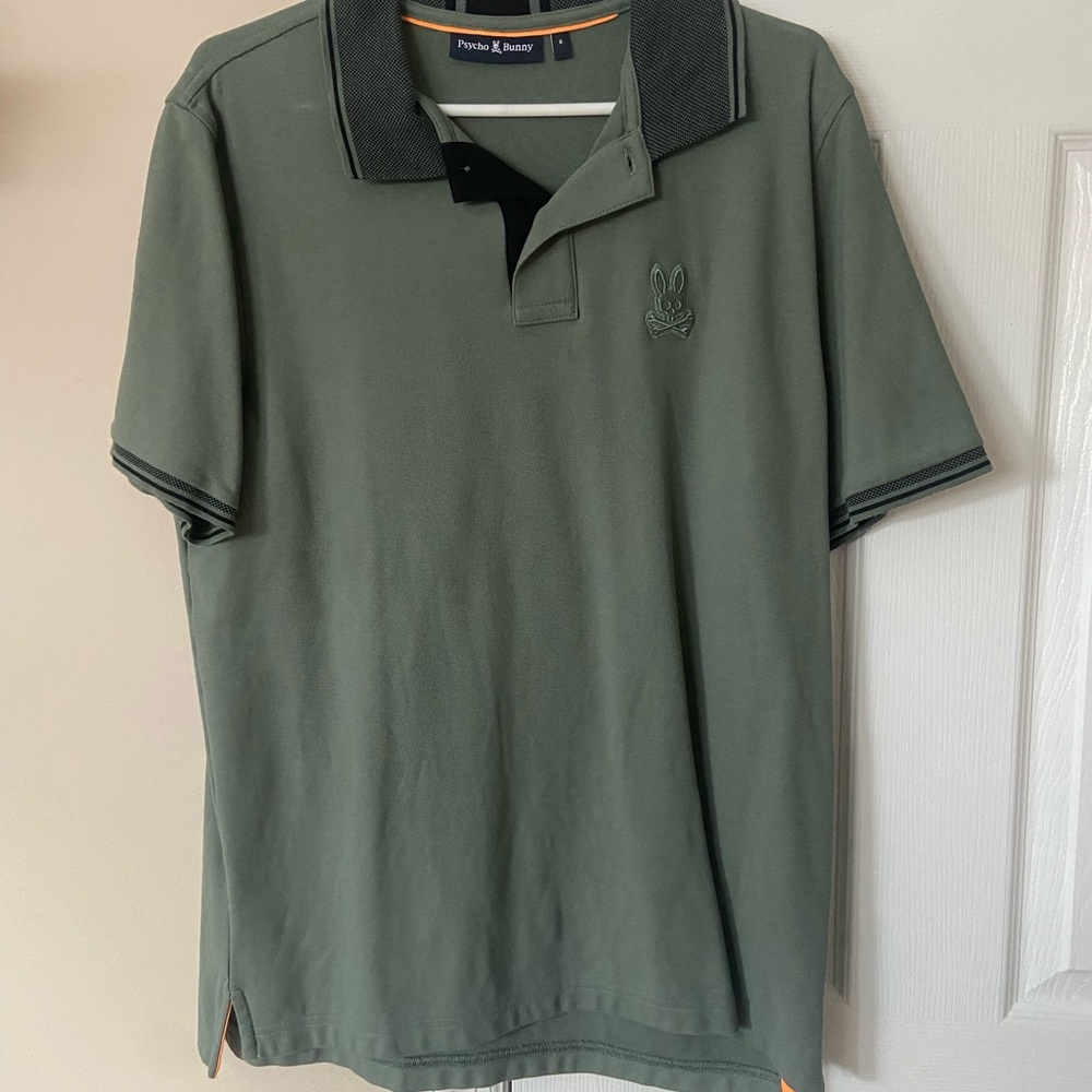 Psycho Bunny Green Polo Shirt for Men